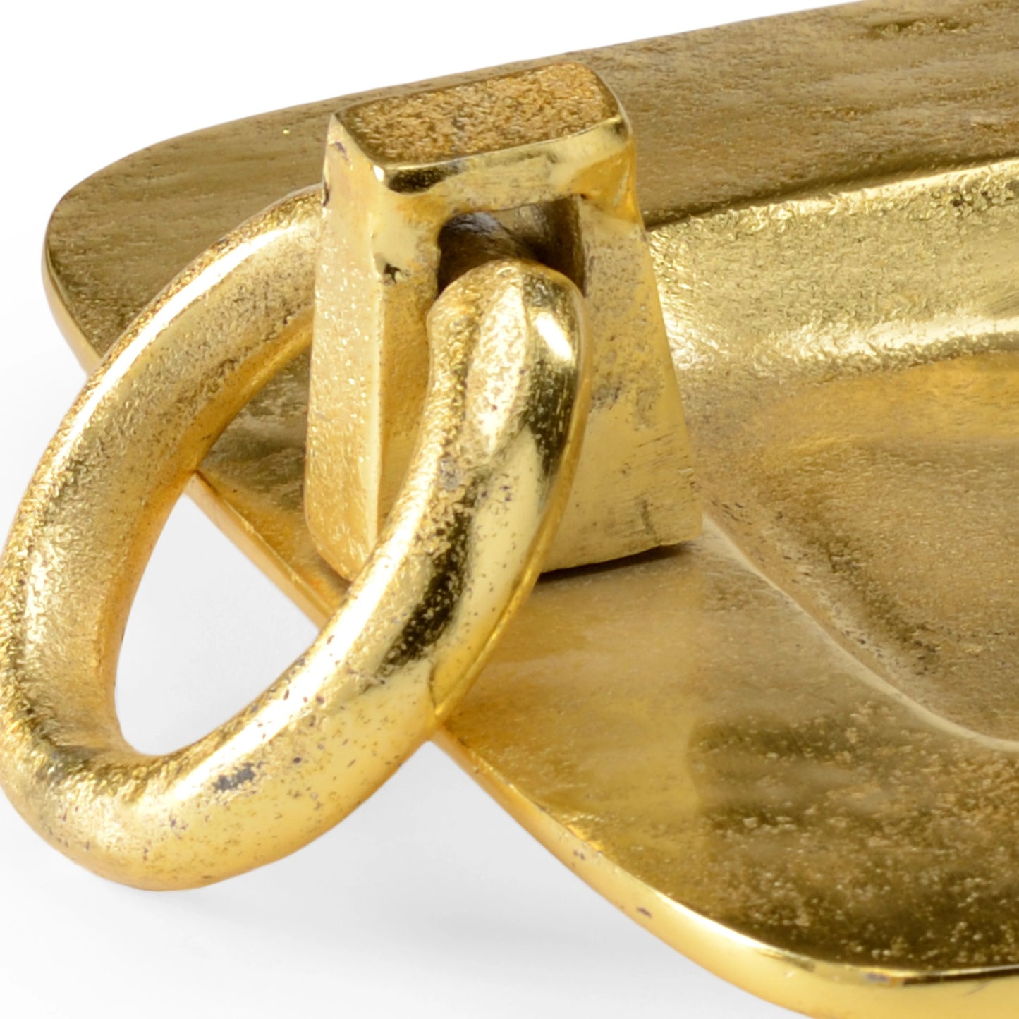002 SR-386581 | Additional Silo | Tray with Rings by Wildwood in bright gold. Made from cast aluminum in a transitional style.