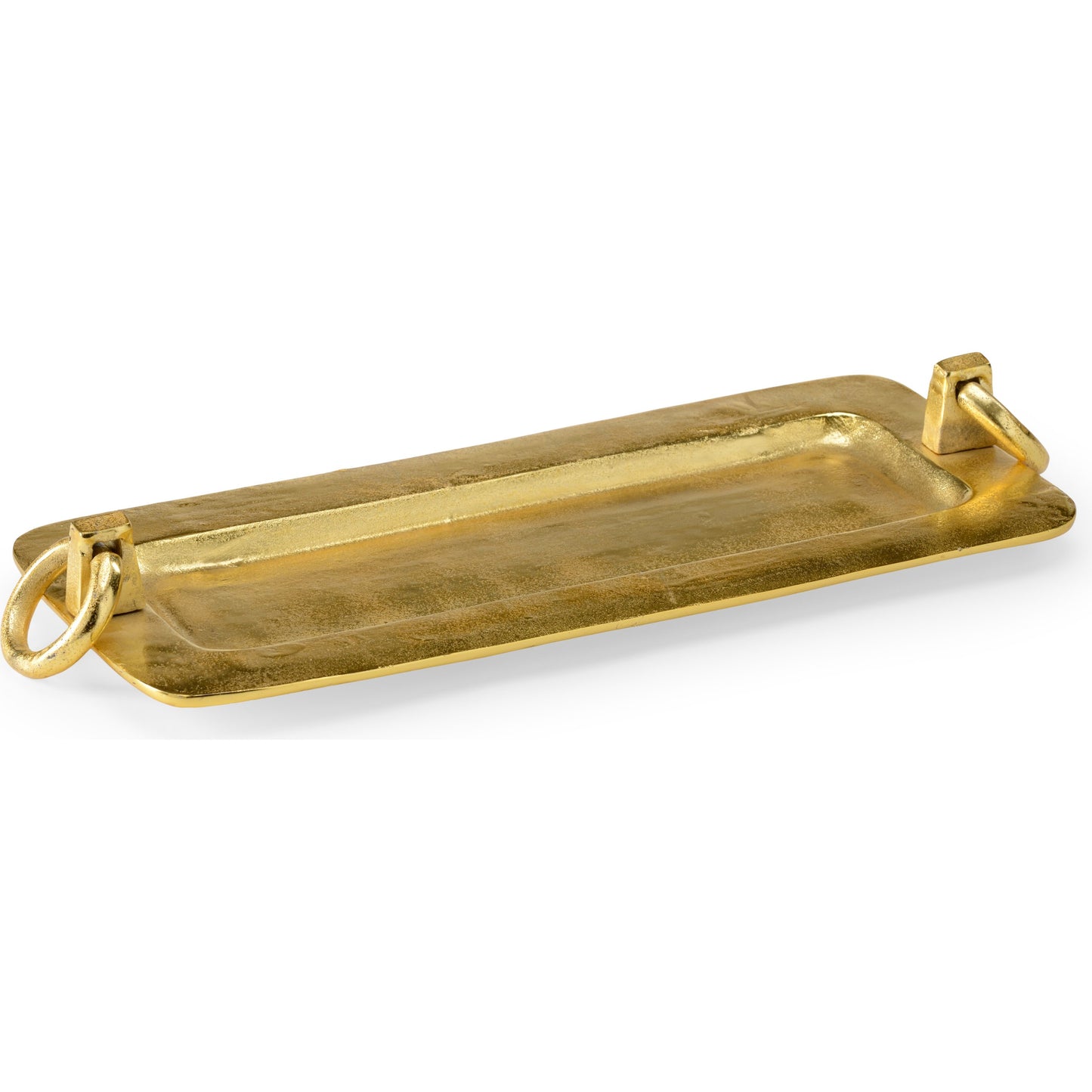 001 SR-386581 | Additional Silo | Tray with Rings by Wildwood in bright gold. Made from cast aluminum in a transitional style.