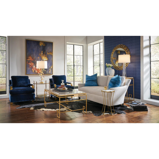 Athena Mirror by Wildwood in gold plated, plain, clear. Made from aluminum, mirror in a transitional style.