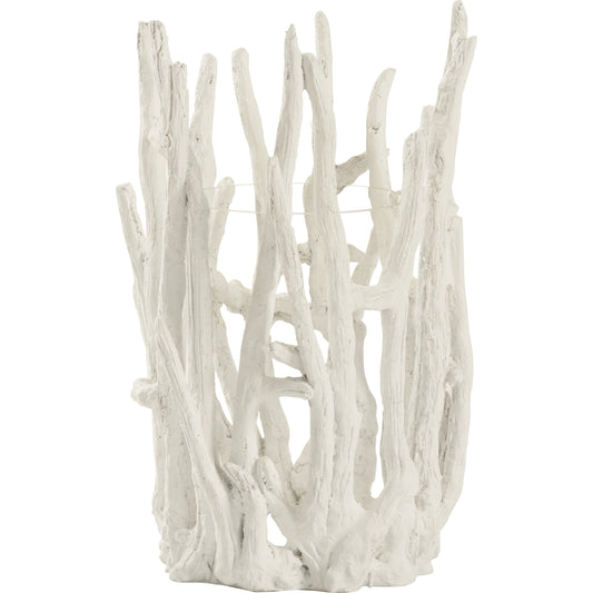 Litchfield Hurricane by Wildwood in plaster white, clear. Made from composite in a cottage & farmhouse style.