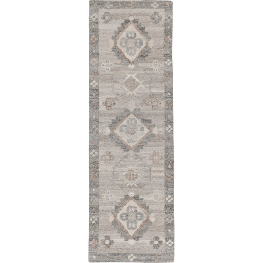 Lukens Handwoven Fabric Performance Rug by Villa by Classic Home in gray. Made from 100% pet yarn in a unique style.