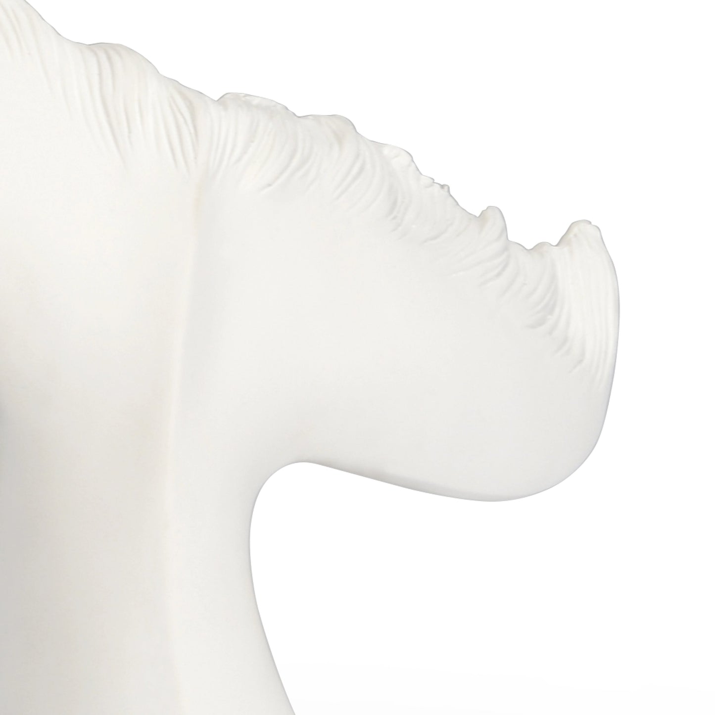 002 SR-386007 | Closeup | Moby Tail by Wildwood in white plaster. Made from composite in a coastal style.