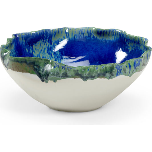 001 SR-384720 | Primary Silo | Ariel Bowl by Wildwood in blue, green glaze. Made from porcelain in a eclectic & global style.