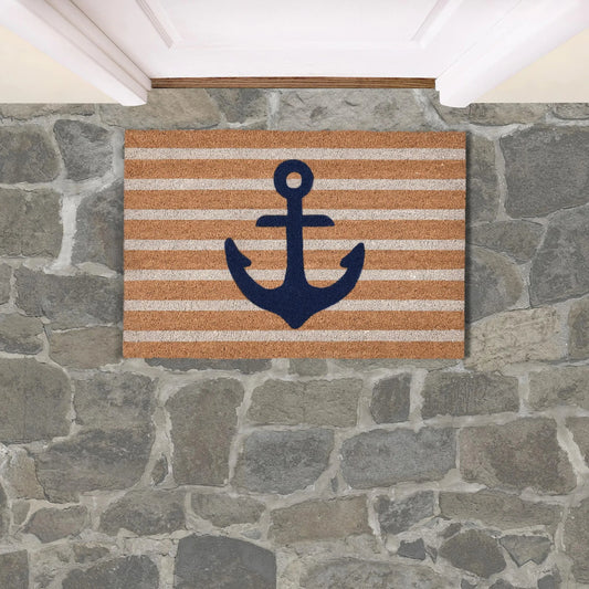 Anchors Away Doormat by Villa by Classic Home in natural. Made from 100% coir in a unique style.