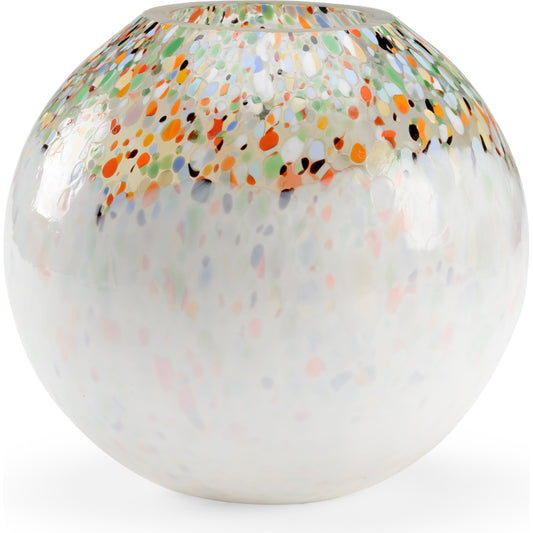 Dottie Vase by Wildwood in multi color, white. Made from glass in a modern style.