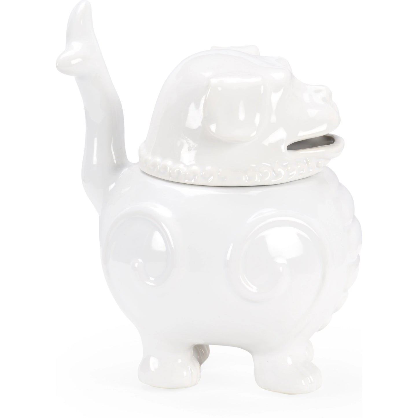 005 SI-2104911 | Additional Silo | Smokin' Joe Incense Burner by Wildwood in white glaze. Made from ceramic in a modern style.
