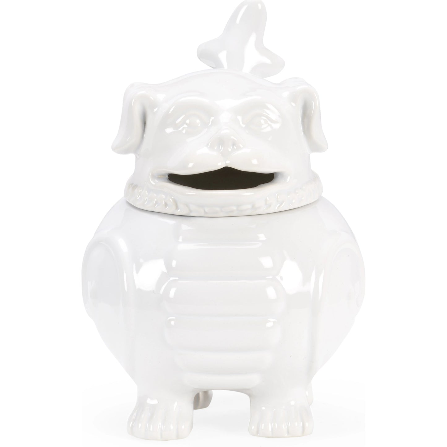 006 SI-2104911 | Additional Silo | Smokin' Joe Incense Burner by Wildwood in white glaze. Made from ceramic in a modern style.