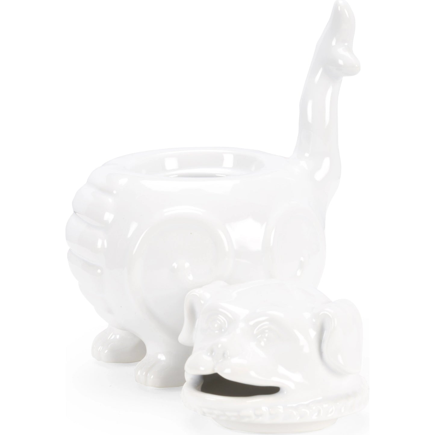 008 SI-2104911 | Additional Silo | Smokin' Joe Incense Burner by Wildwood in white glaze. Made from ceramic in a modern style.
