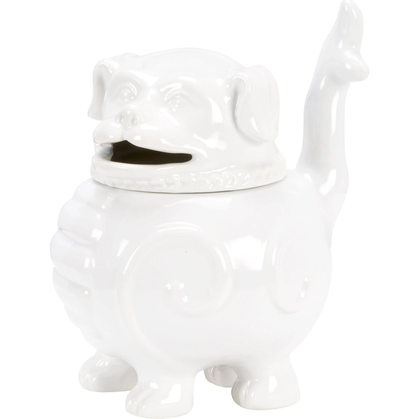 001 SI-2104911 | Primary Silo | Smokin' Joe Incense Burner by Wildwood in white glaze. Made from ceramic in a modern style.