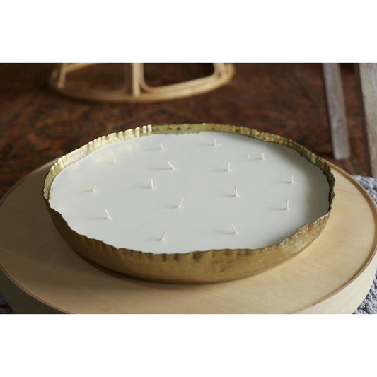 Sacred Candle by Accent Decor in gold. Made from metal in a modern style.