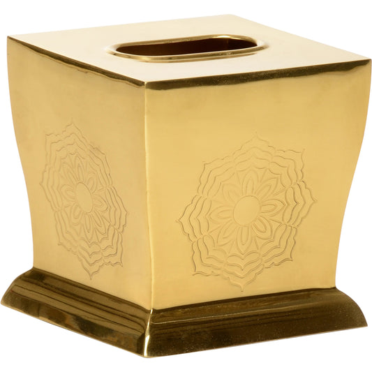 Waved Edge Tissue Box by Wildwood. Made from aluminum in a traditional style.