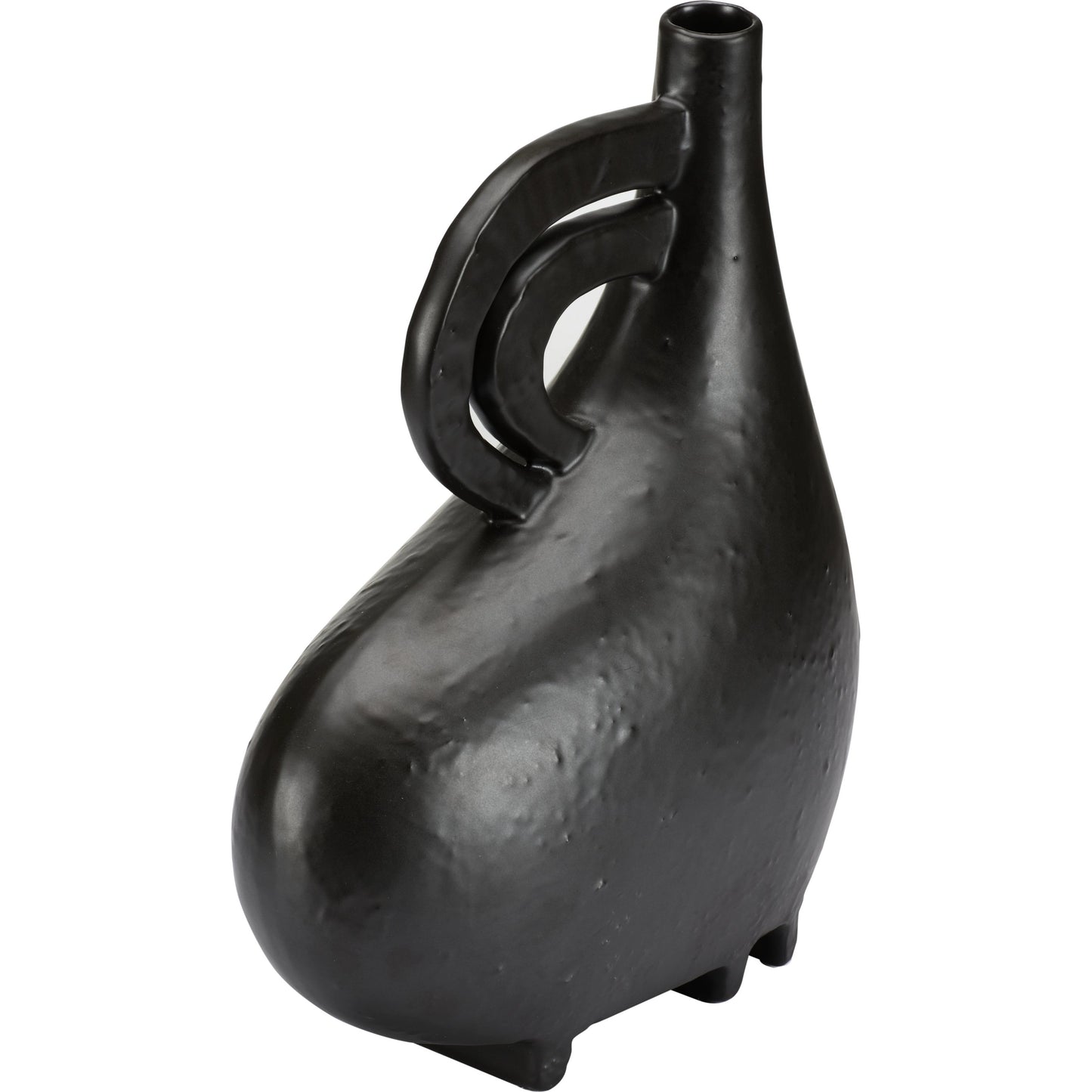 006 SI-2105066 | Additional Silo | Punalu'u Vase I by Wildwood in sandy black. Made from ceramic in a modern style.