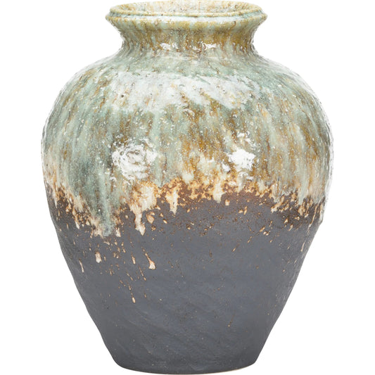 Daichi Vase by Wildwood in brown, white, cream and shiga, brown, cream. Made from unique in a eclectic & global style.