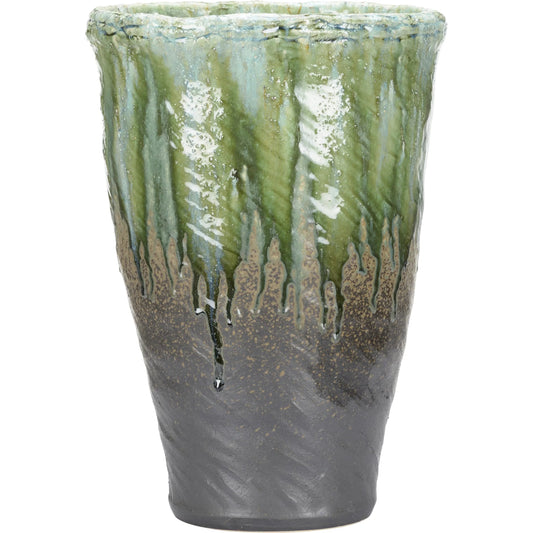 001 SI-2335236 | Primary Silo | Midori Vase by Wildwood in green and shiga, green. Made from unique in a eclectic & global style.