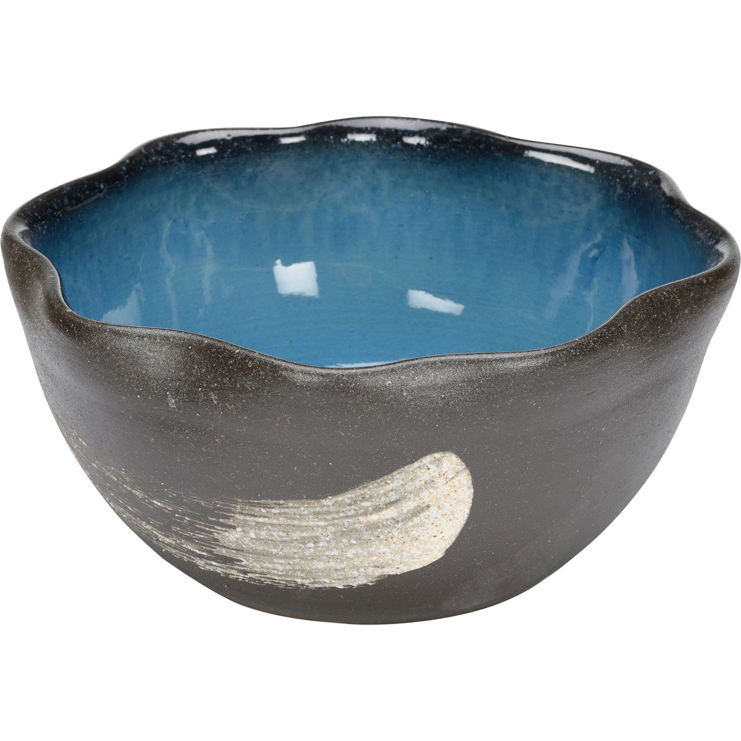 004 SI-2335199 | Additional Silo | Kabira Bay Bowl by Wildwood in black, blue and shiga black, white, blue inside. Made from unique in a modern style.