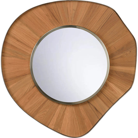 Pith Mirror by Wildwood in organic, brushed nickel, plain. Made from unique in a transitional style.