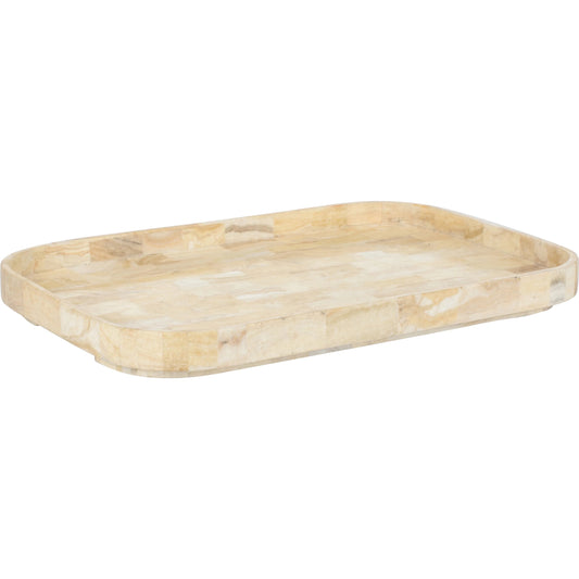 Ottoman Tray by Wildwood in tan and natural white. Made from natural white stone in a transitional style.