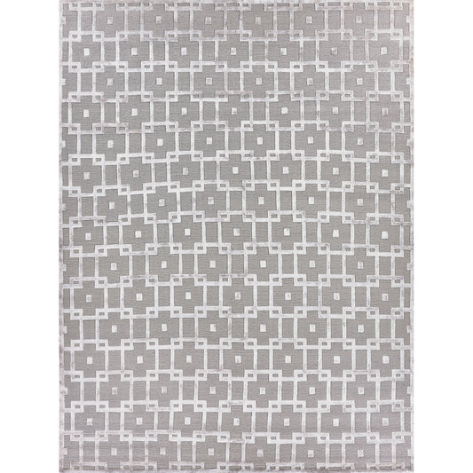 Metro Velvet 3032 Rug by Exquisite Rugs in silver. Made from wool, viscose in a unique style.