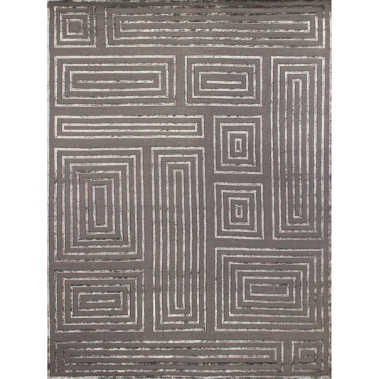 Metro Velvet Rug - Raisin Brown by Exquisite Rugs in raisin brown. Made from wool, viscose in a unique style.