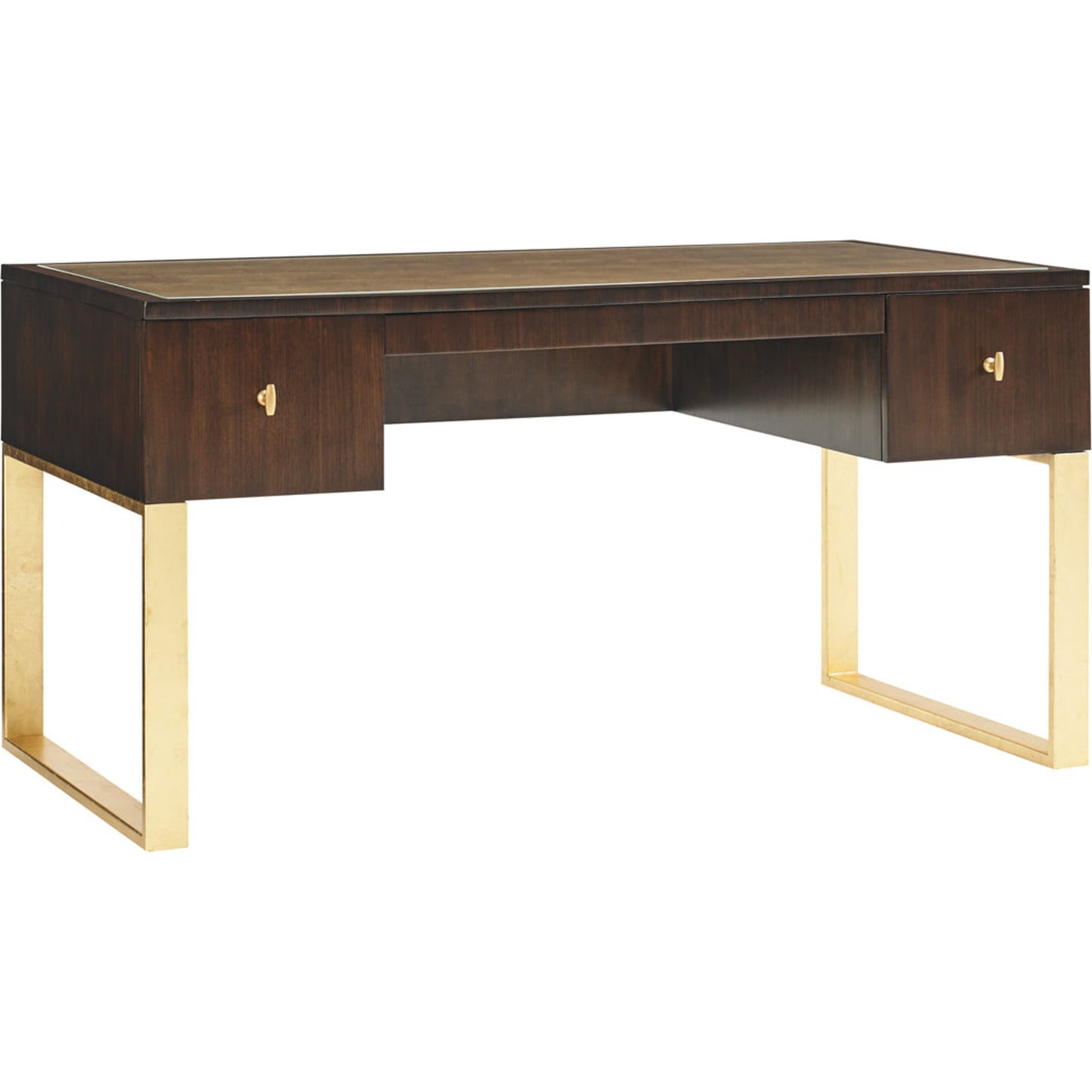 001 SR-835867 | Additional Silo | Melrose Writing Desk by Sligh in gold leaf. Made from unique in a transitional style.