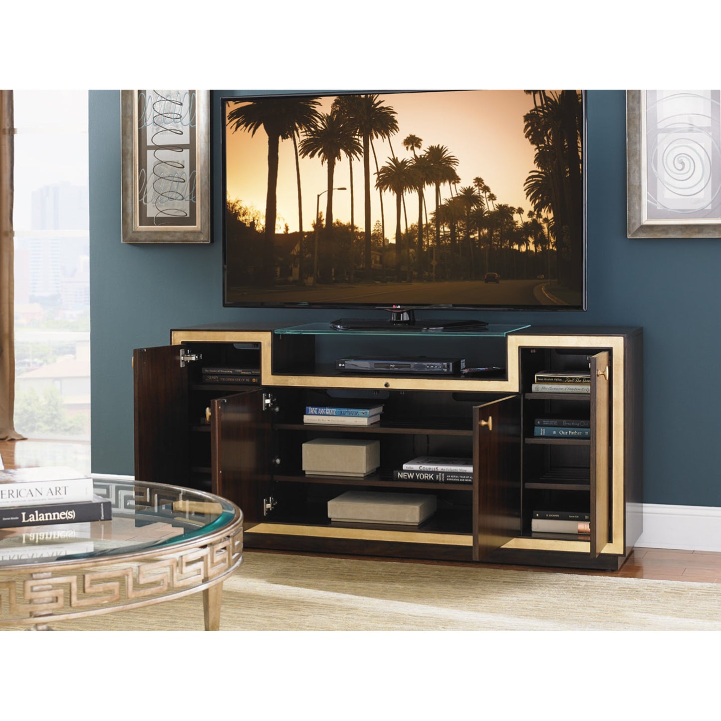 006 SR-835876 | Lifestyle | Palisades Media Console by Sligh. Made from unique in a transitional style.