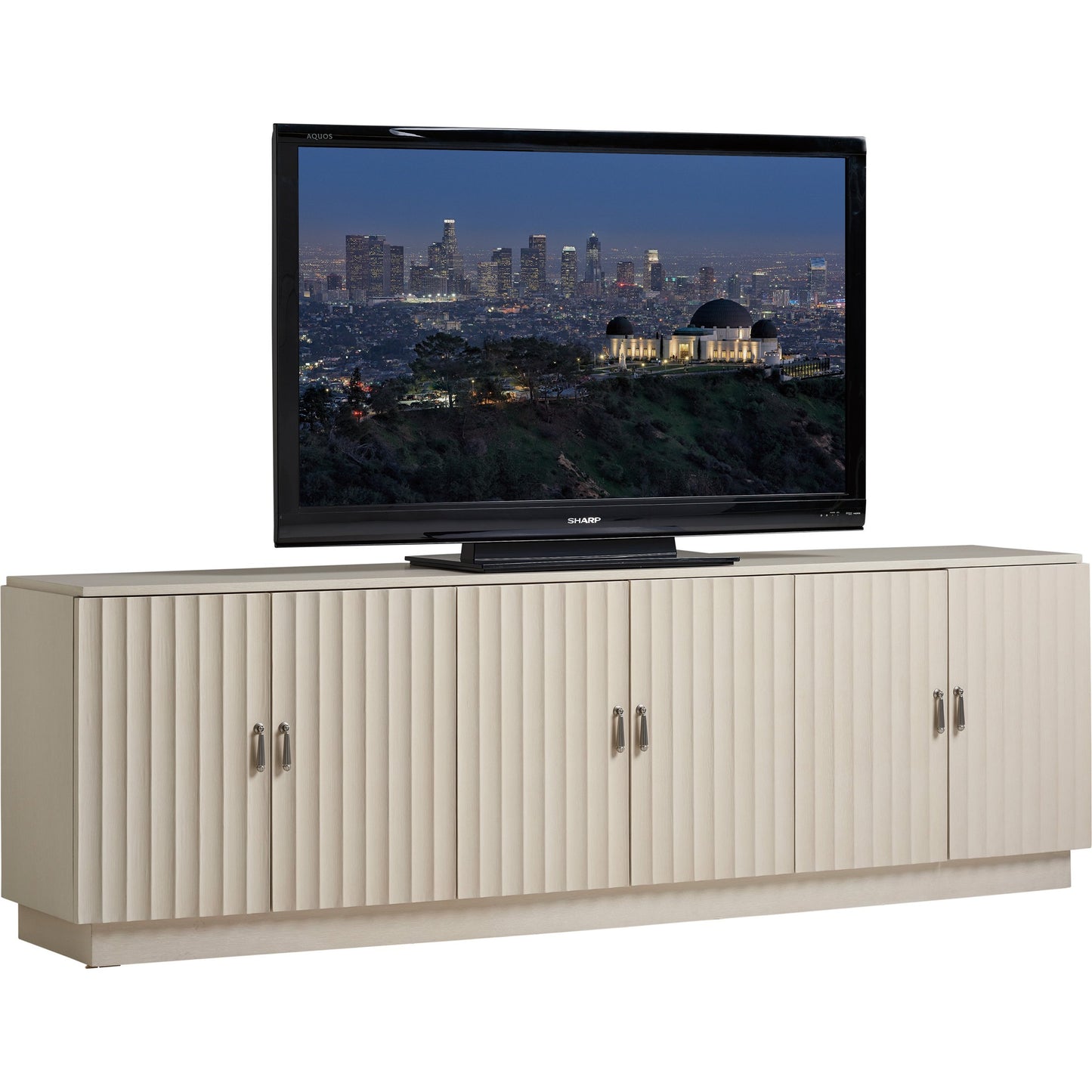 004 SI-1770842 | Additional Silo | San Marcos Media Console by Sligh in linen white. Made from unique in a transitional style.
