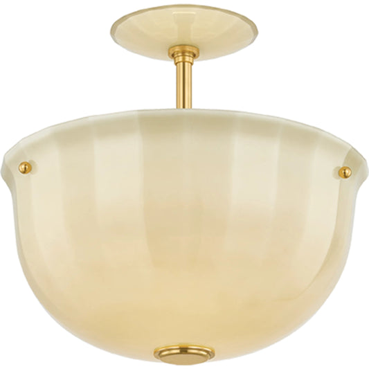 001 SI-2544242 | Primary Silo | Nevins Semi Flush by Hudson Valley. Made from glass in a unique style.