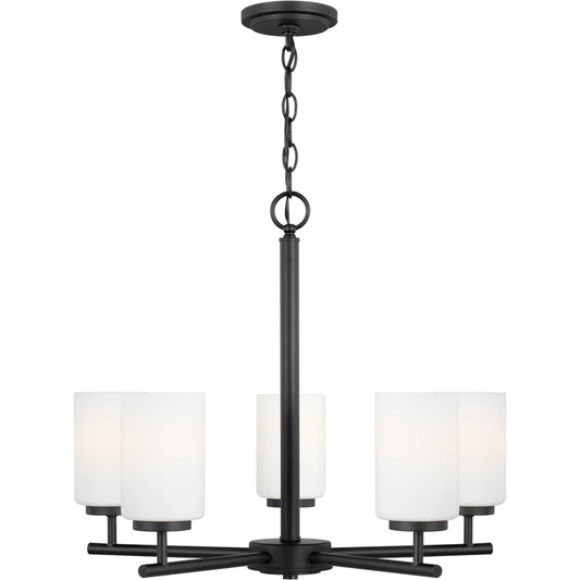 Oslo Five Light Chandelier by Visual Comfort & Co.. Made from steel in a transitional style.