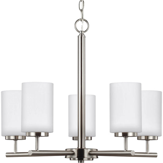 Oslo Five Light Chandelier by Visual Comfort & Co.. Made from steel in a transitional style.