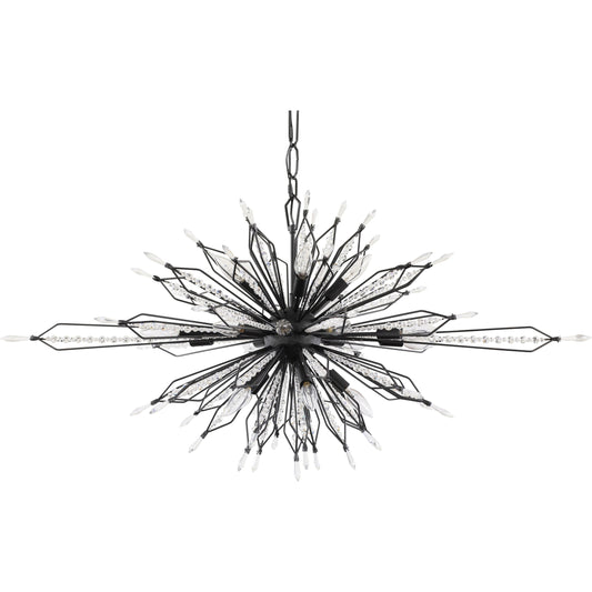 Orbital Oval Linear Pendant by Varaluz. Made from premium crystal in a eclectic & global style.