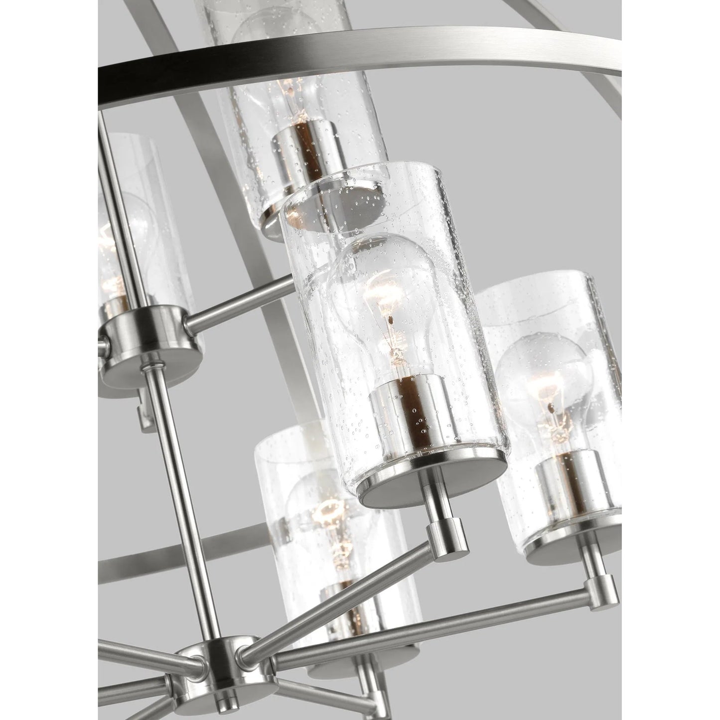 010 SI-2239373 | Closeup | Alturas Nine Light Chandelier by Visual Comfort & Co.. Made from steel in a unique style.