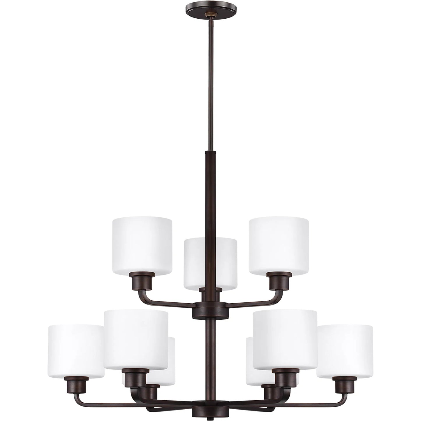 002 SI-2239397 | Primary Silo | Canfield Nine Light Chandelier by Visual Comfort & Co.. Made from steel in a modern style.