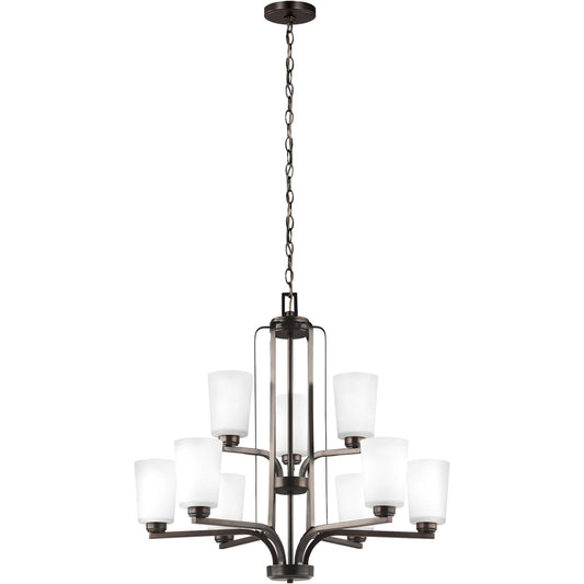 001 SI-2239409 | Primary Silo | Franport Nine Light Chandelier by Visual Comfort & Co.. Made from steel in a modern style.