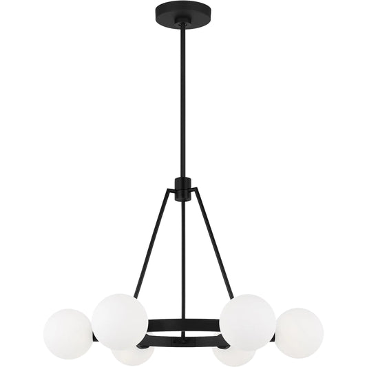 Clybourn Six Light Chandelier by Visual Comfort & Co.. Made from steel in a modern style.