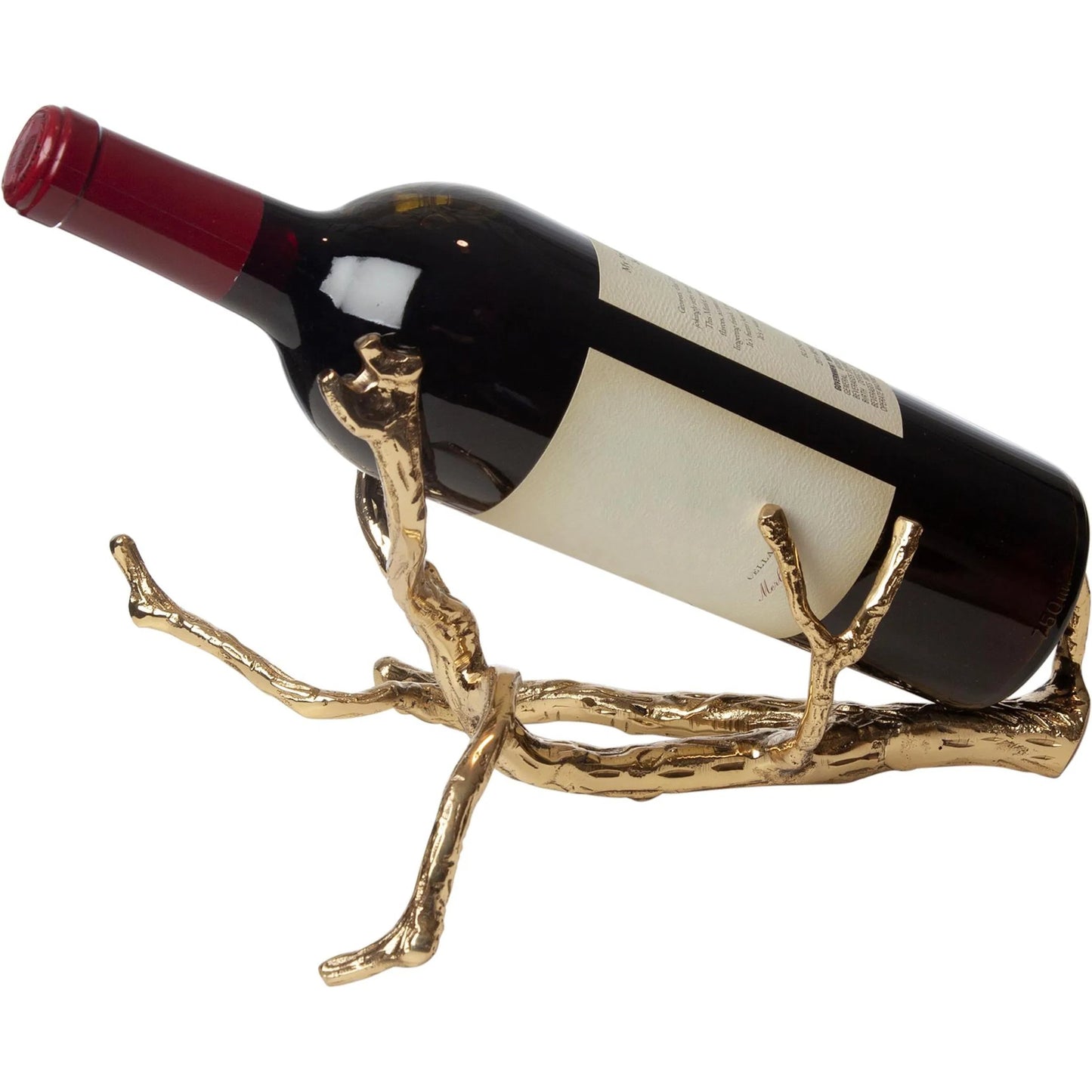 003 SR-702281 | Additional Silo | Twig Wine Bottle Holder by Global Views. Made from cast brass in a eclectic & global style.