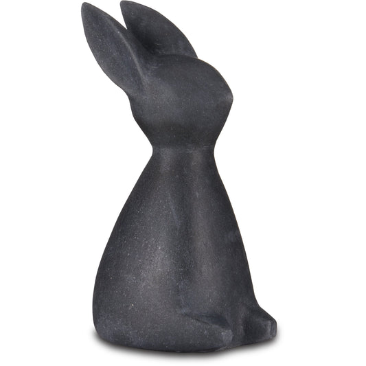 001 SI-1923841 | Primary Silo | Marble Rabbit by Currey and Company in black. Made from marble in a modern style.