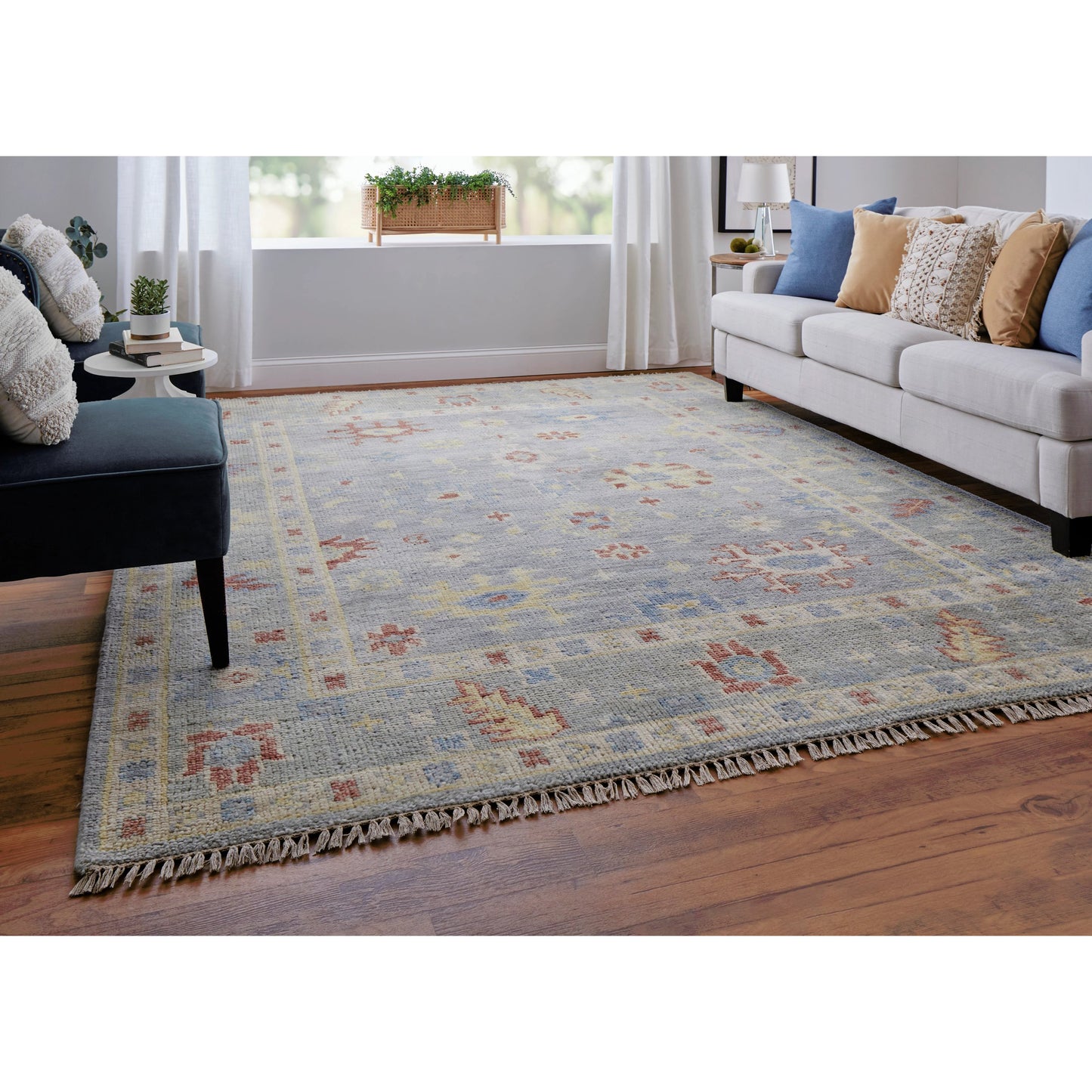 008 SI-2158844 | Lifestyle | Fillmore Traditional & Botanical Rug - FIL6954F by Feizy in blue, taupe, gray. Made from wool in a unique style.