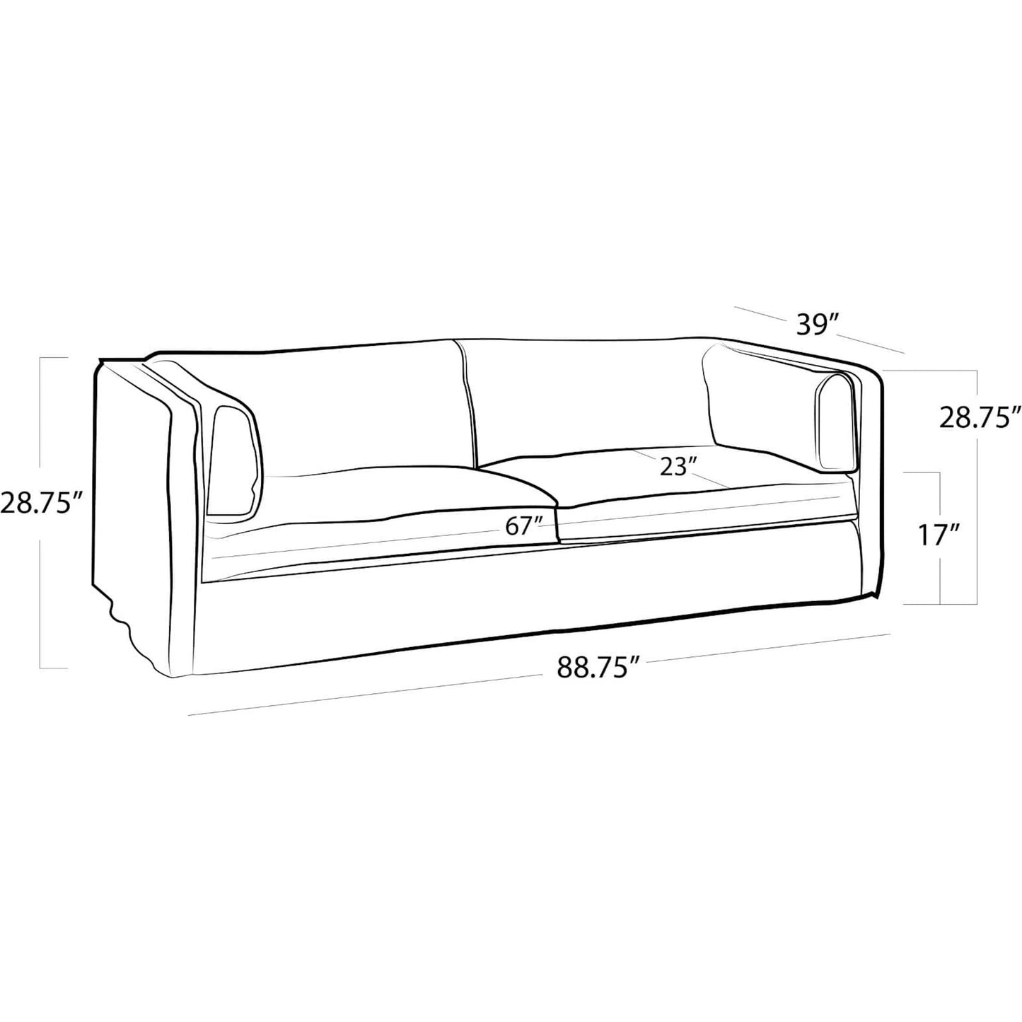 005 S-286959 | Unknown | Gypsy Sofa by Regina Andrew in white, natural. Made from leather in a modern style.