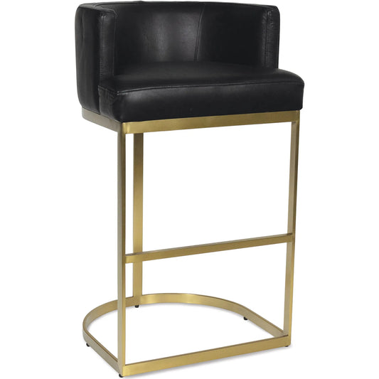 Owen Leather Bar Stool by Regina Andrew. Made from leather in a modern style.