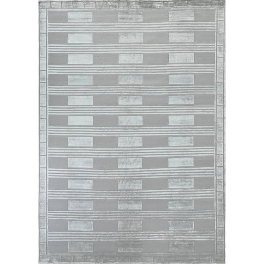Metro Velvet Rug by Exquisite Rugs in ivory. Made from wool, viscose in a unique style.