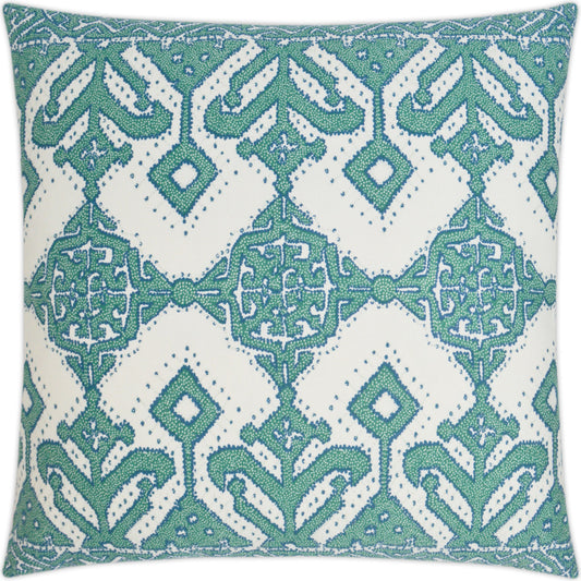 Demarco by DV Kap Home in turquoise, teal, emerald. Made from 54% cotton, 45% linen in a eclectic & global style.