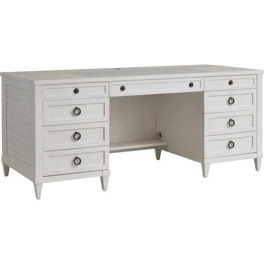 001 SI-1962789 | Primary Silo | Bradenton Executive Desk by Sligh in shell white. Made from unique in a transitional style.