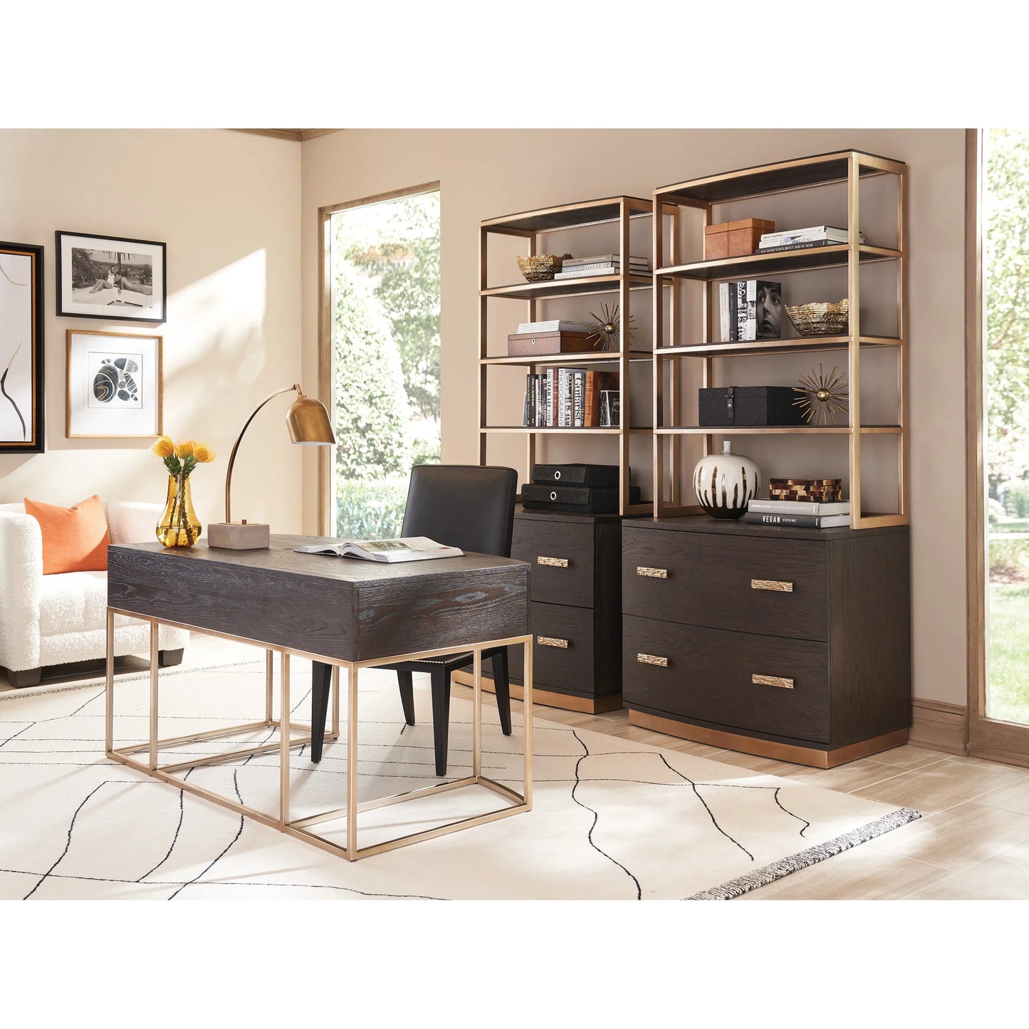 005 SI-2242488 | Additional Silo | Brookings Writing Desk by Lexington in mocha. Made from unique in a unique style.