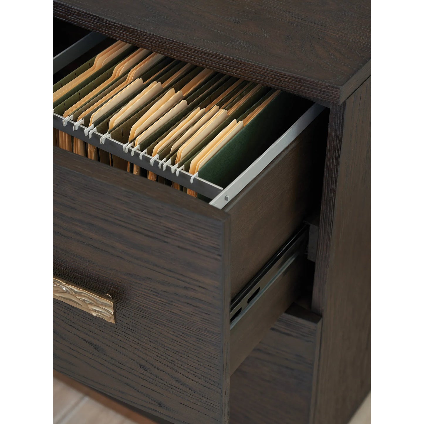 006 SI-2242490 | Closeup | Carson File Chest by Lexington in mocha. Made from unique in a unique style.