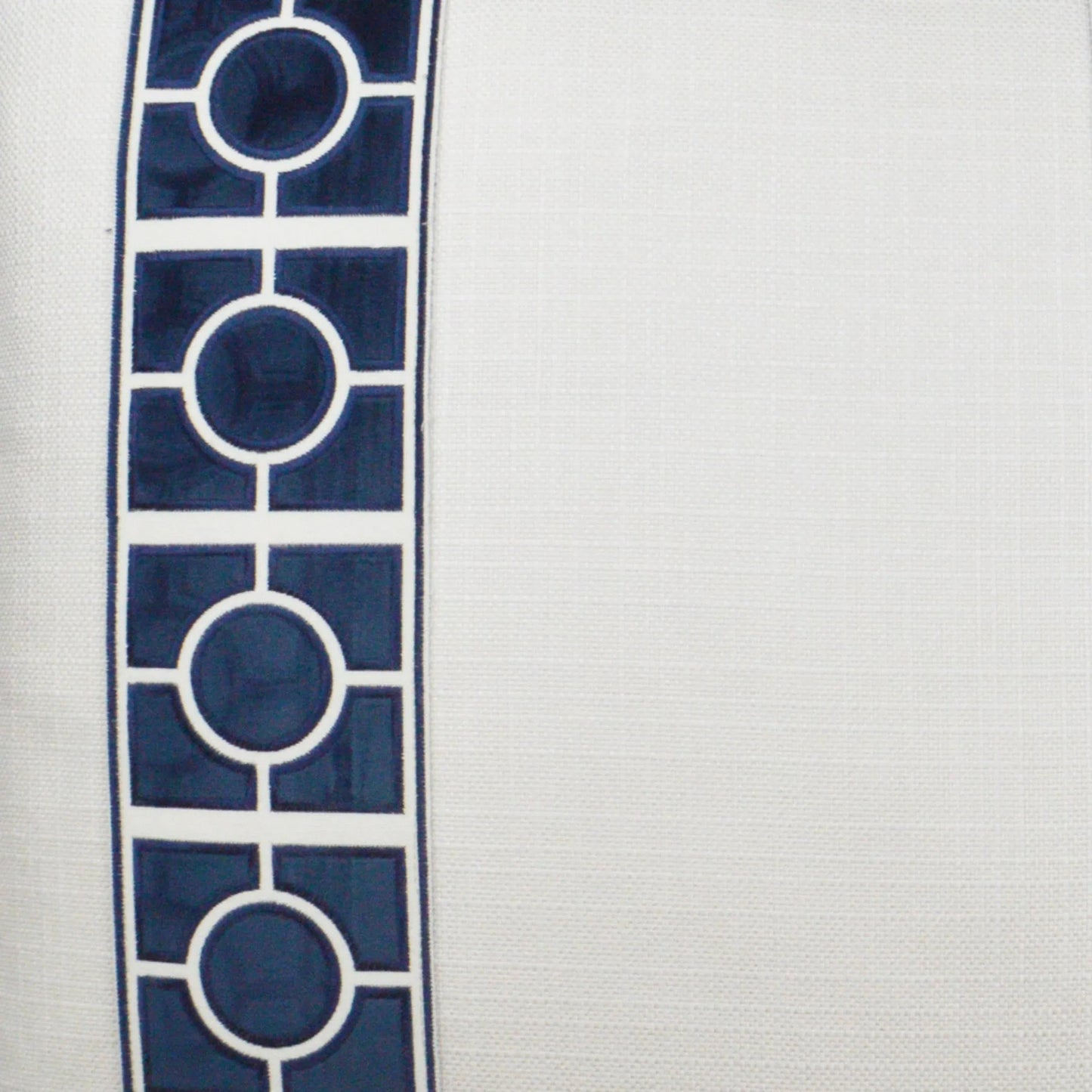 002 SI-2382537 | Closeup | Vendome Pillow by DV Kap Home in blue. Made from 100% polyester in a unique style.