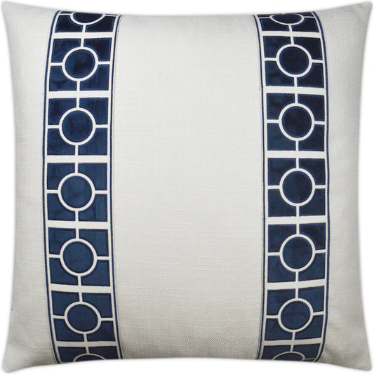 Vendome Pillow by DV Kap Home in blue. Made from 100% polyester in a transitional style.