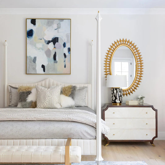 Cashmere Art Canvas II by Global Views. Made from canvas, frame is polyethylene in a eclectic & global style.