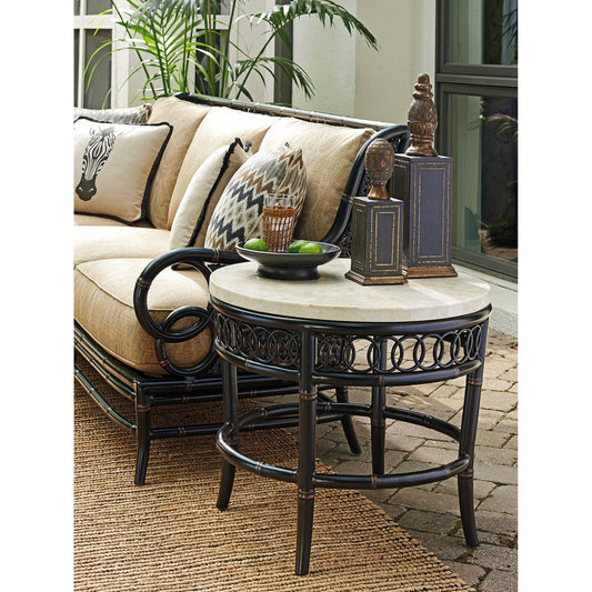Marimba End Table by Tommy Bahama Outdoor. Made from unique in a coastal style.