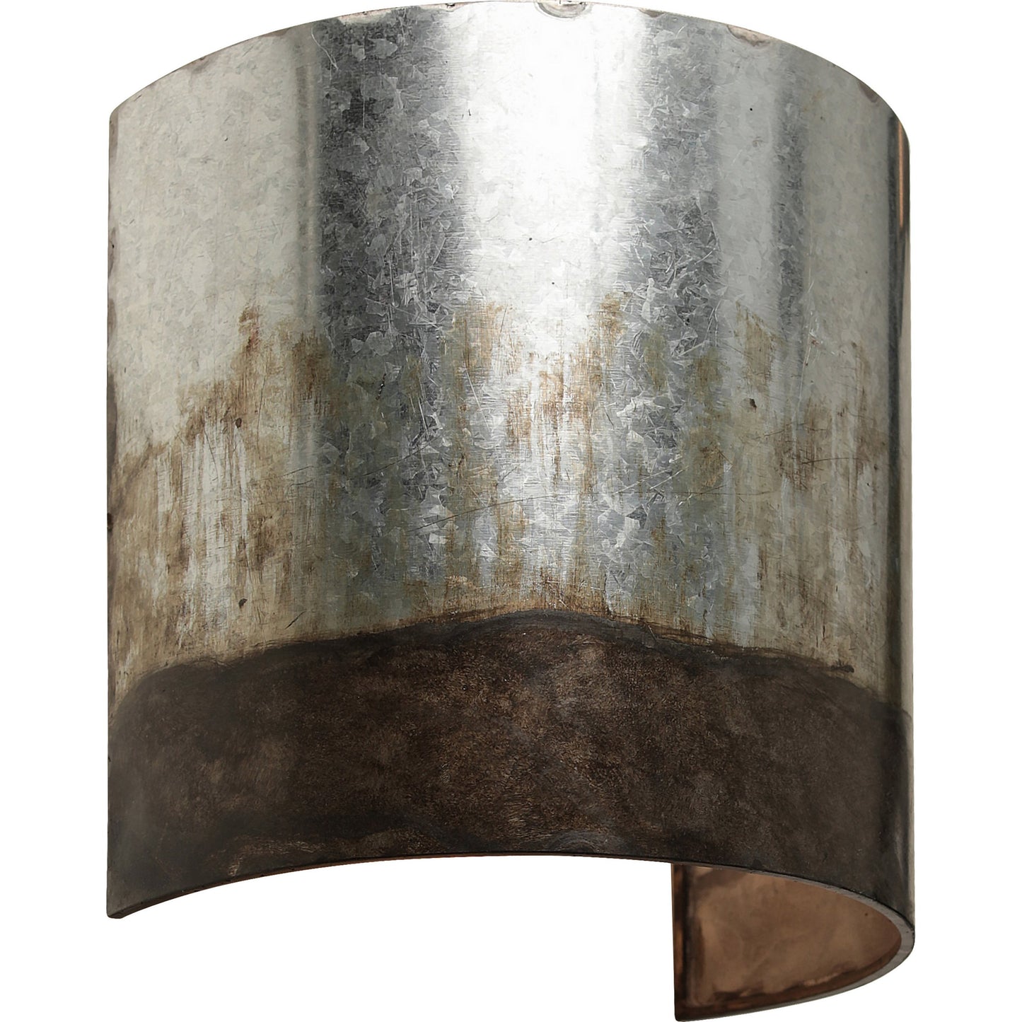 000 SR-817637 | Primary Silo | Cannery 1-Light Wall Sconce by Varaluz in ombre galvanized. Made from ombre galvanized in a modern style.