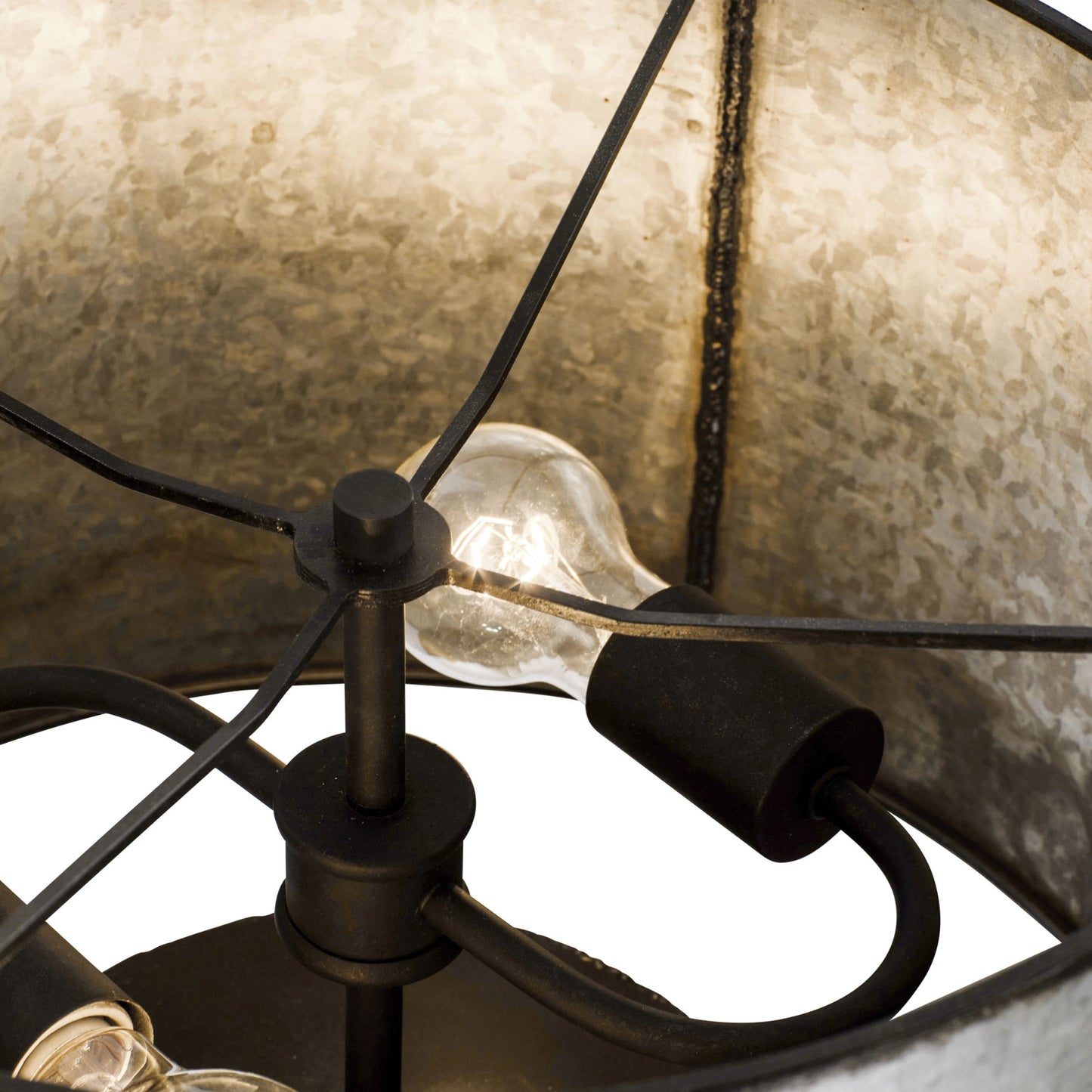 003 SI-1991300 | Closeup | Cannery Table Lamp by Varaluz in ombre galvanized. Made from unique in a modern style.